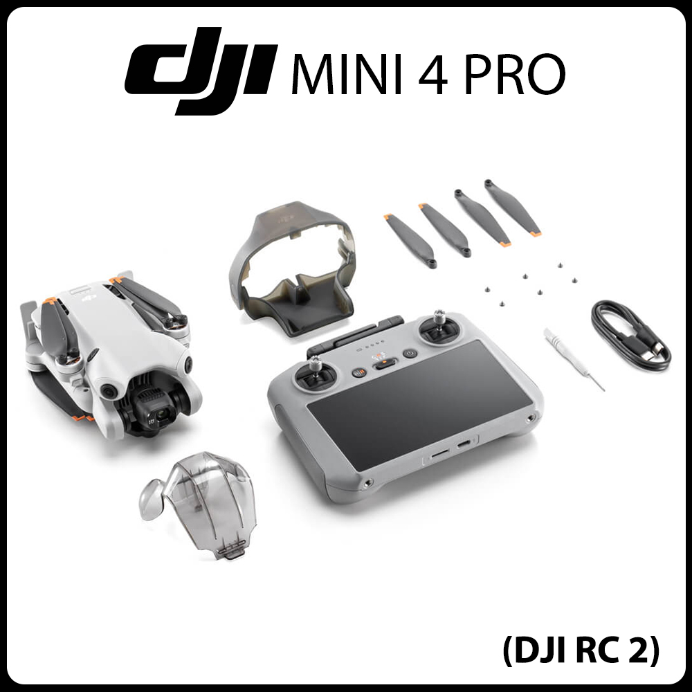 Квадрокоптер DJI MINI 4 PRO DJI RC2 Gray серый, размер средний