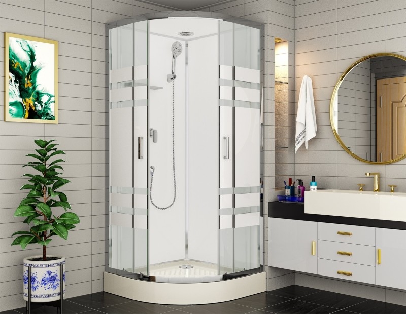

Душевая кабина Esbano ESE-80CR стекло прозрачное с декором