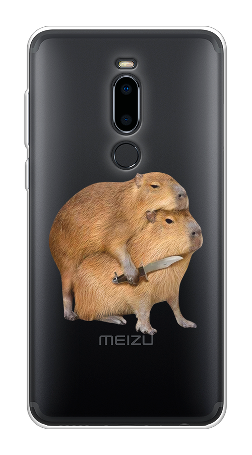 

Чехол на Meizu M8 "Капибара с ножом", Бежевый, 73150-1