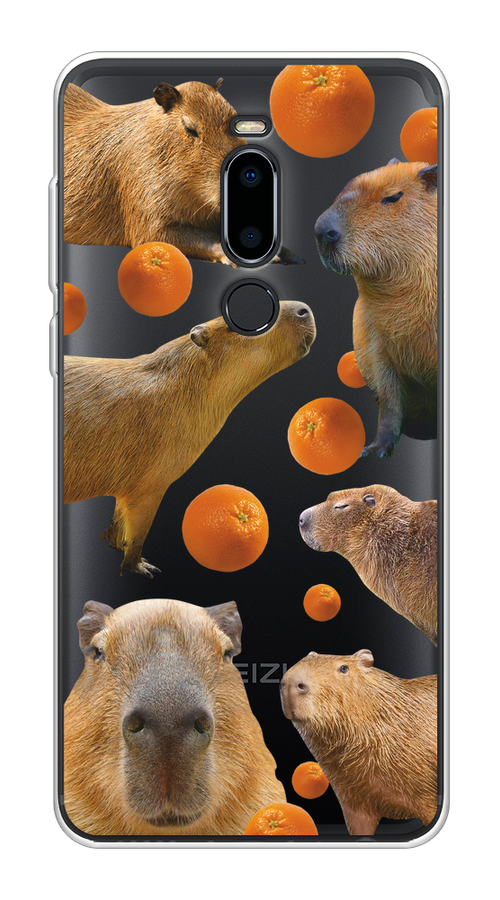 

Чехол на Meizu M8 "Капибара и апельсины", Бежевый;оранжевый, 73150-1