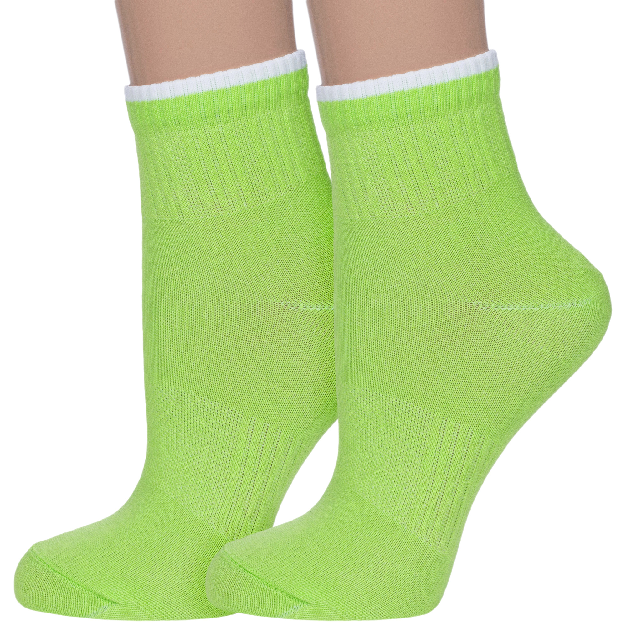 Комплект носков женских Брестский чулочный комбинат 2-14С1302 зеленых; белых 23