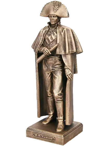 

Фигурка декоративная, "Вернисаж истории", Ушаков Ф.Ф. (малая) ПС, АНТИК, Бронзовый