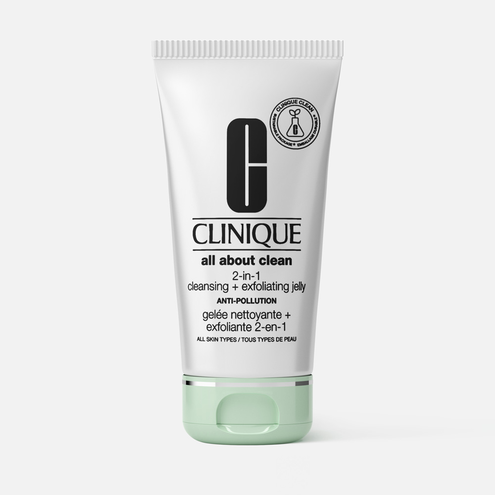 Гель для лица Clinique 2-in-1 Cleansing Exfoliating Jelly Anti-Pollution очищающий 150 мл