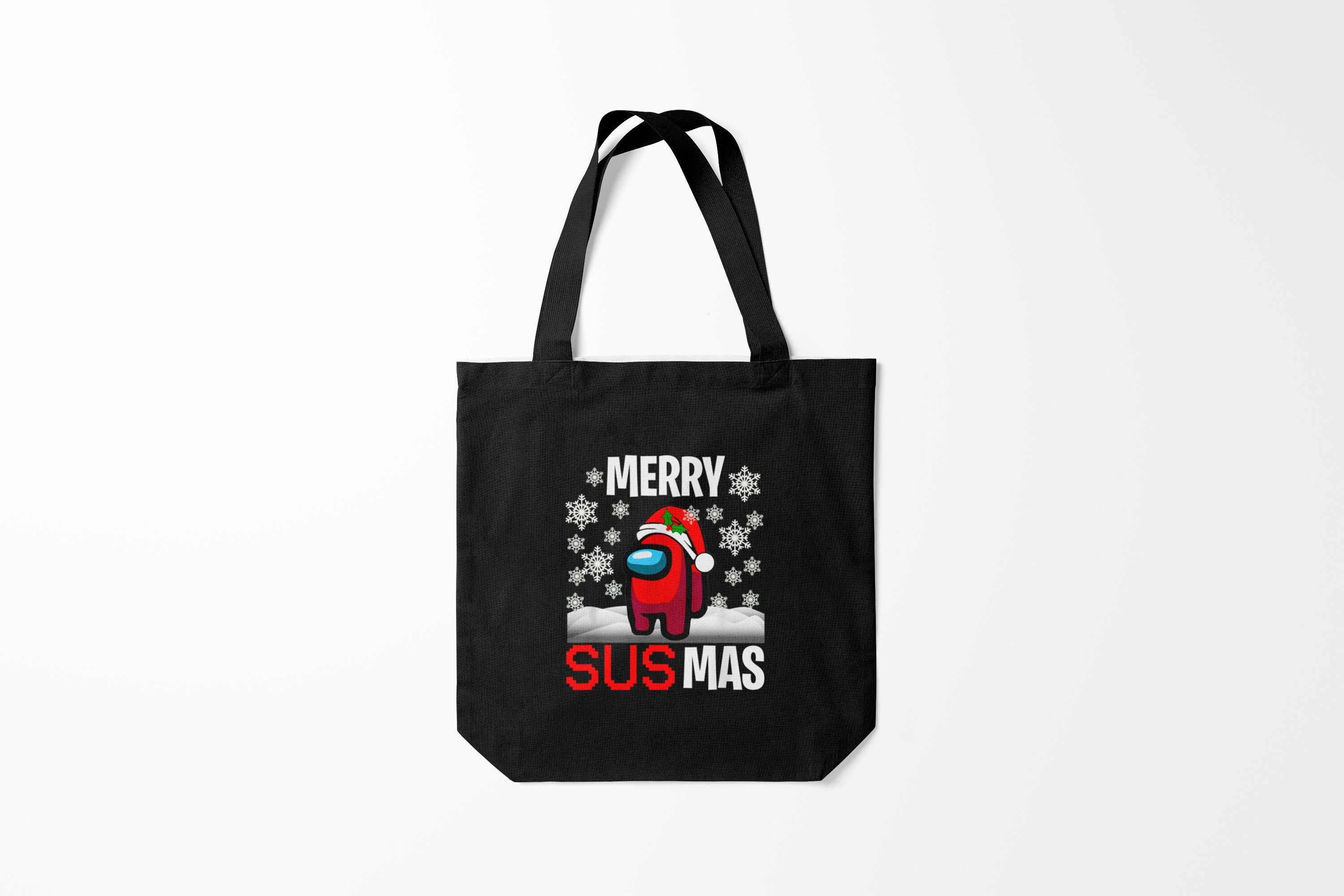 

Сумка шoппер унисекс Burnettie Among us Merry Sus Mas, черный, Among us Merry Sus Mas
