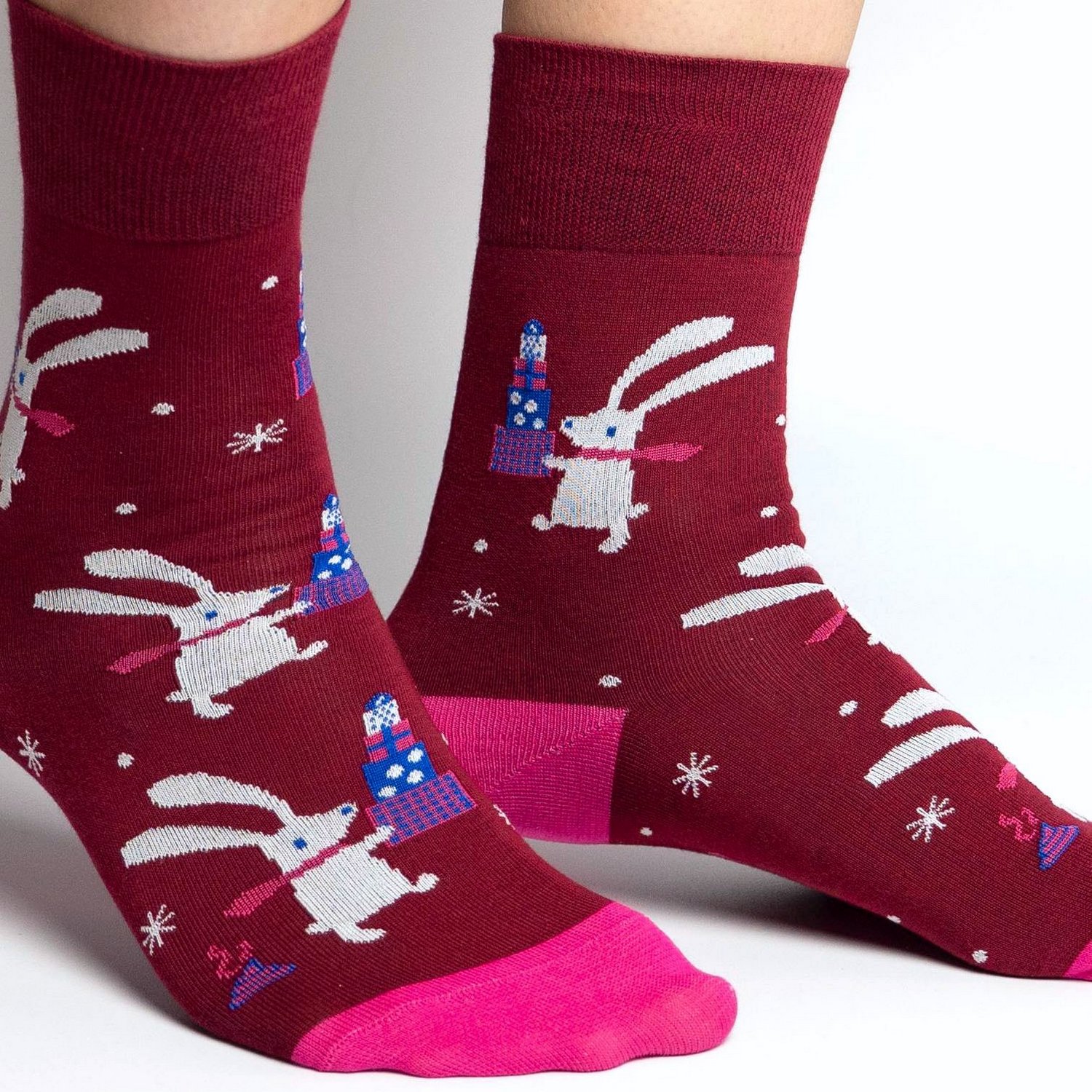 Носки унисекс St. Friday Socks NY23-1259-10/13/02 бордовые 38-41