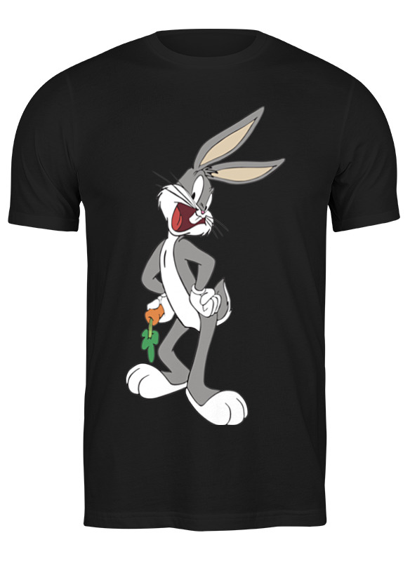 

Футболка мужская Printio Багз банни (bugs bunny, кролик багз) черная M, Багз банни (bugs bunny, кролик багз)
