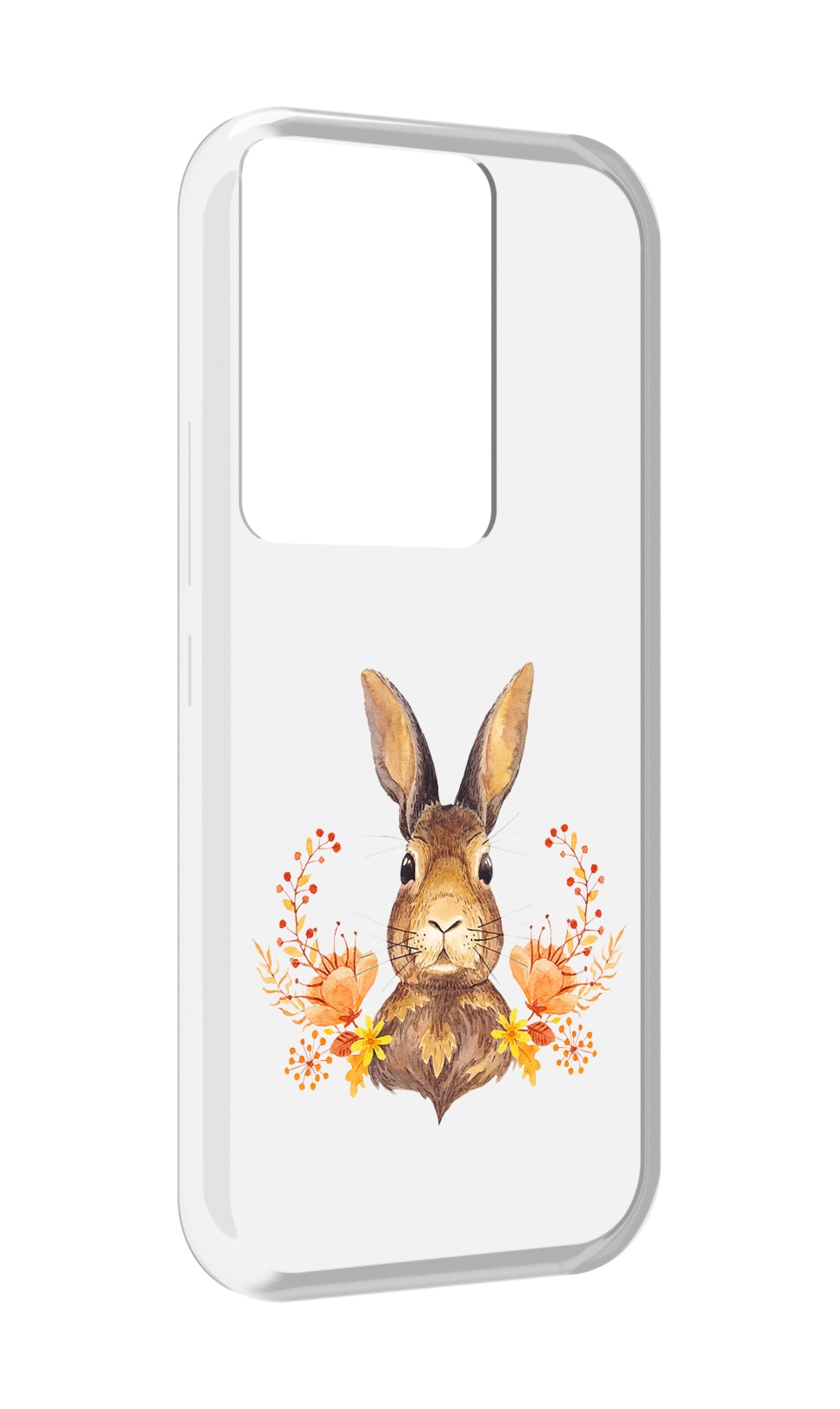

Чехол MyPads зайка в цветах для Itel Vision 3 Plus / Itel P38 Pro, Прозрачный, Tocco