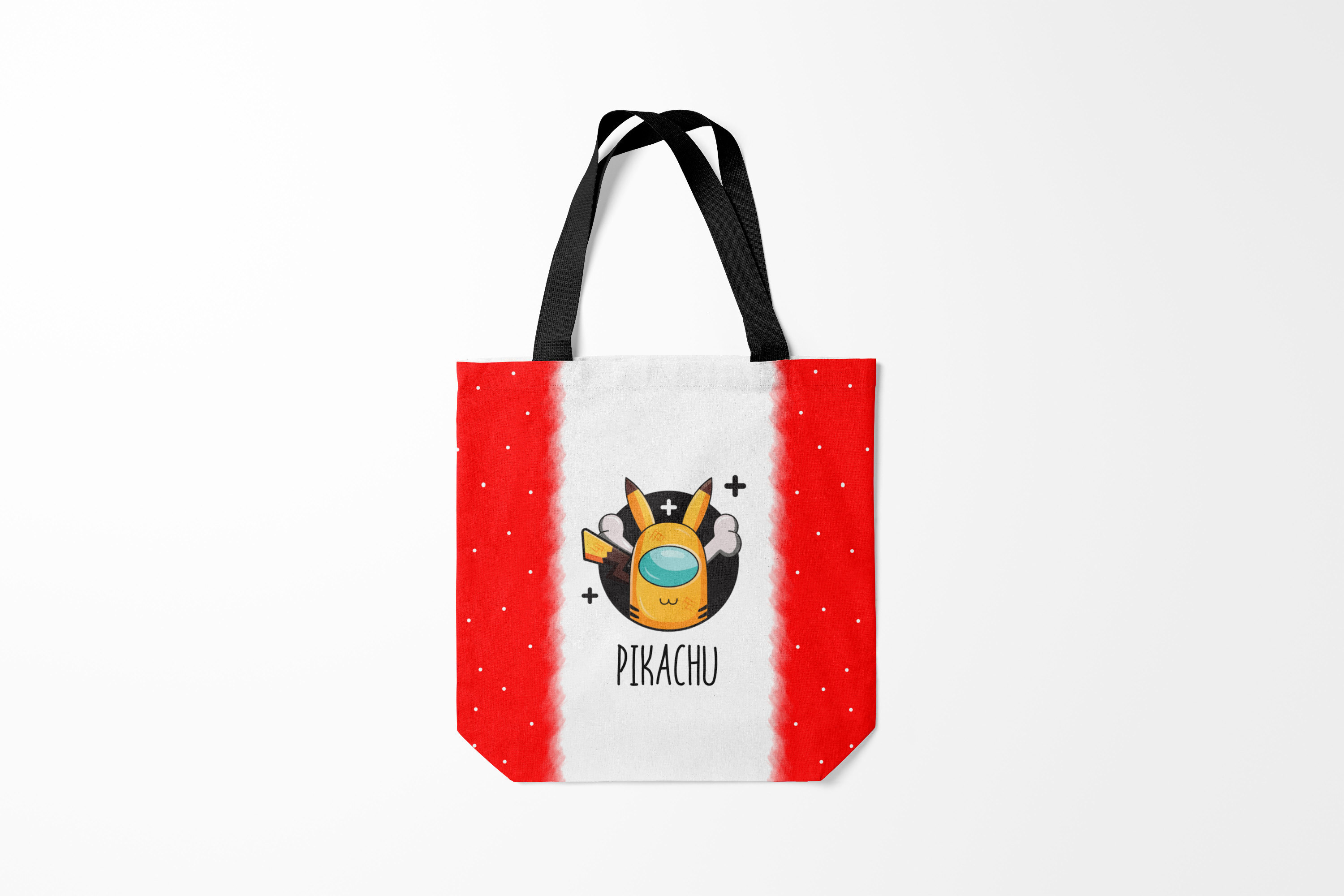 

Сумка шoппер унисекс Burnettie Among us Picachu, красный, Among us Picachu