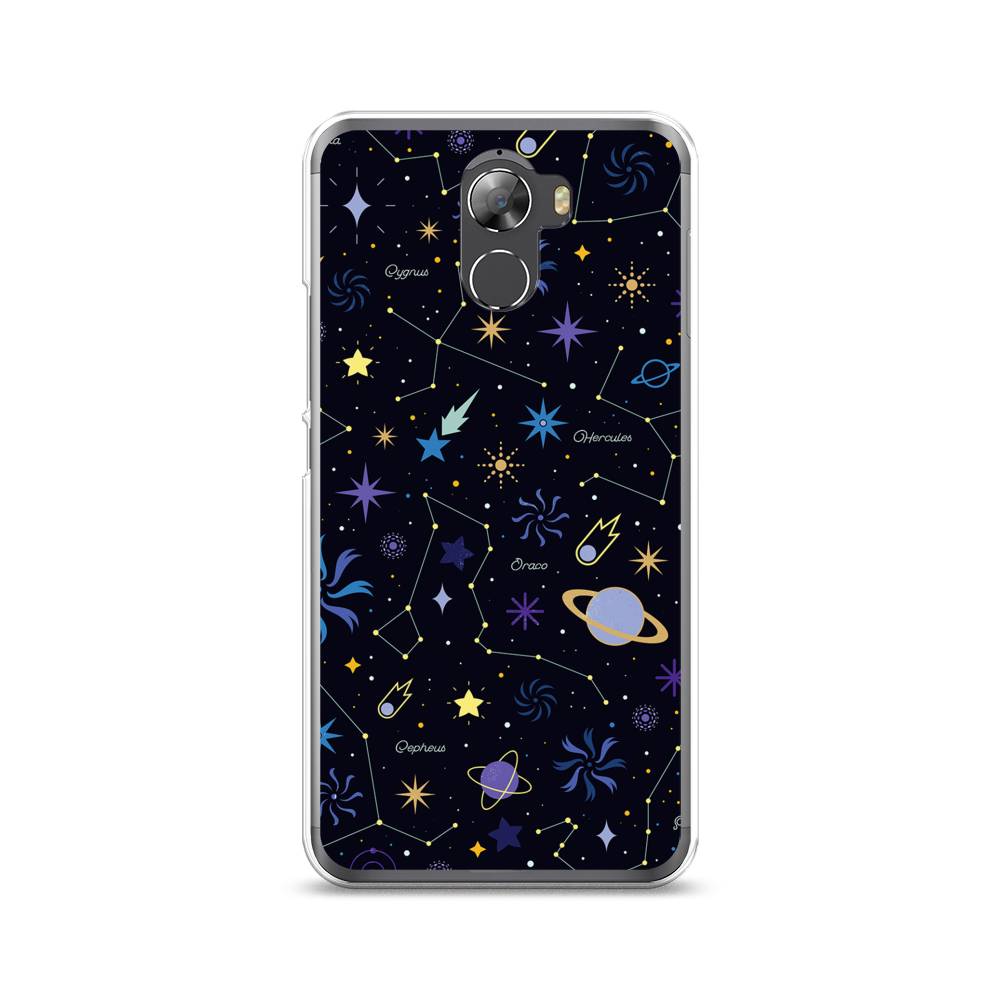 

Чехол на Wileyfox Swift 2 "Цветной космос", Желтый, 210350-2