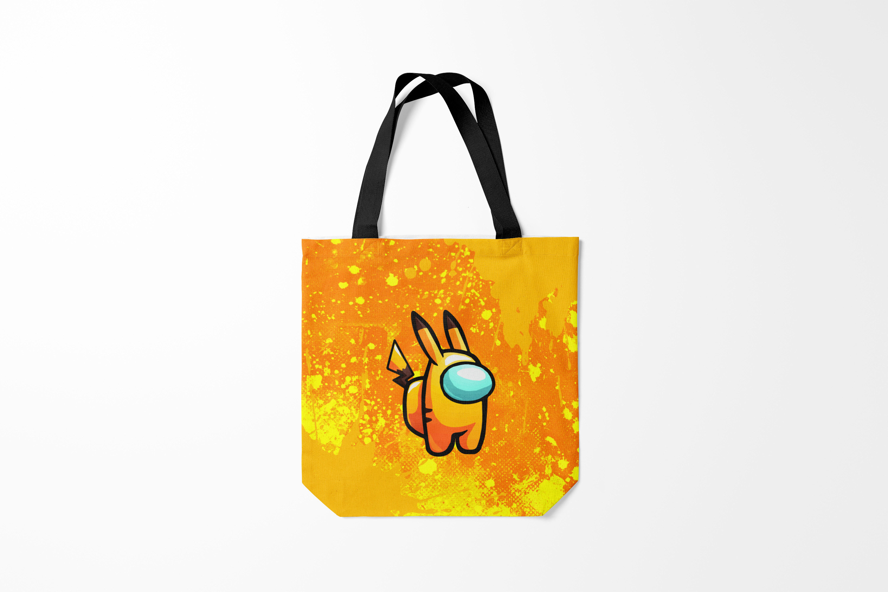 

Сумка шoппер унисекс Burnettie Among us Pikachu, желтый, Among us Pikachu