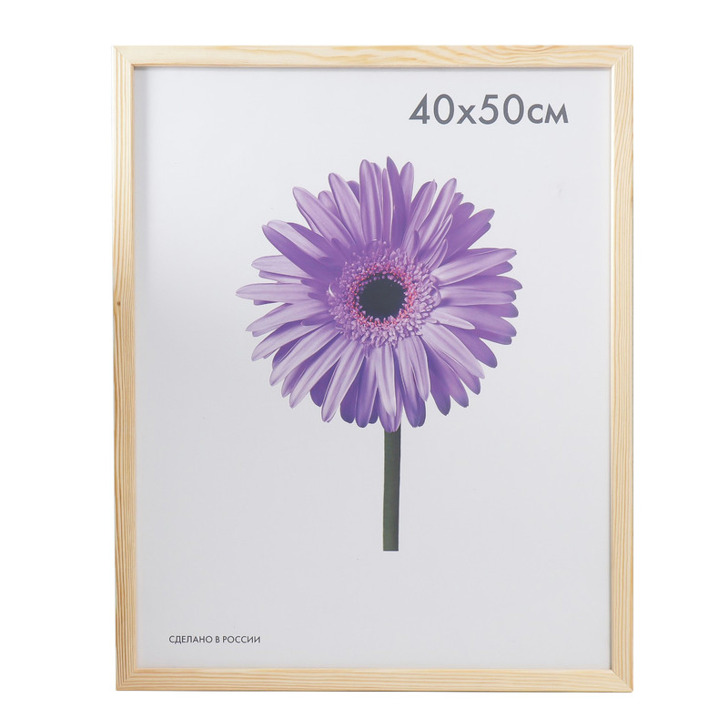 

Фоторамка дерево Sasha 40х50 см неокрашенная (пластиковый экран) 7797177, Бежевый