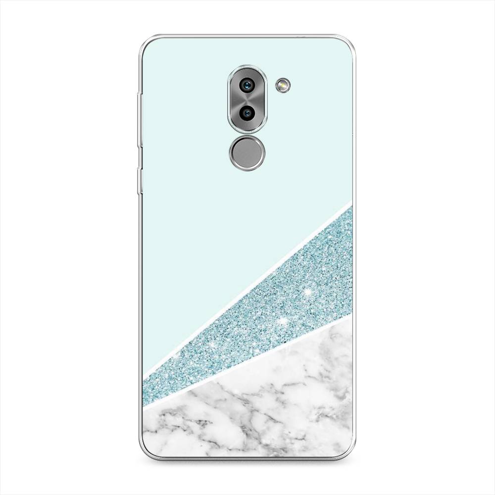 

Чехол Awog на Honor 6X "Мрамор с голубыми блестками", Разноцветный, 60750-3
