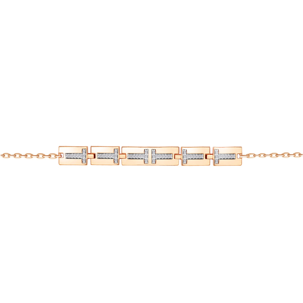 

Браслет из серебра с фианитом р.  Aquamarine 74415А_925_з, 74415А_925_з