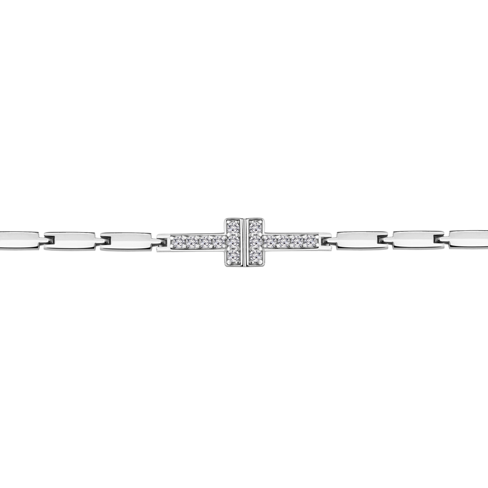 

Браслет из серебра с фианитом р. 18 Aquamarine 74414А_925_р, 74414А_925_р