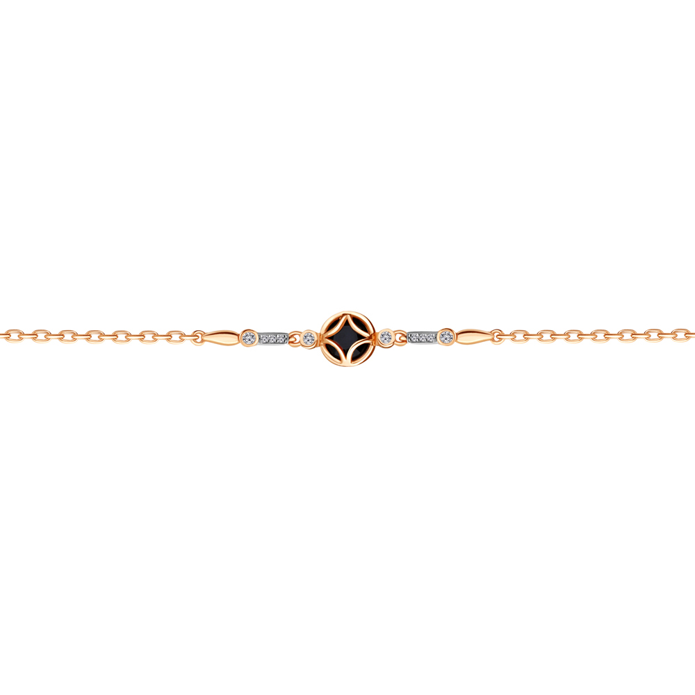 

Браслет из серебра с фианитом/стеклом р.  Aquamarine 74395АЧ_925_з, 74395АЧ_925_з