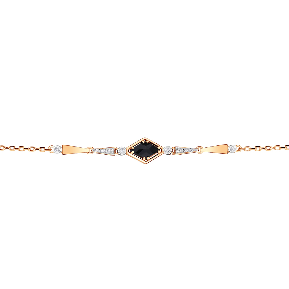 

Браслет из серебра с фианитом/стеклом р. 16 Aquamarine 74393АЧ_925_з, 74393АЧ_925_з