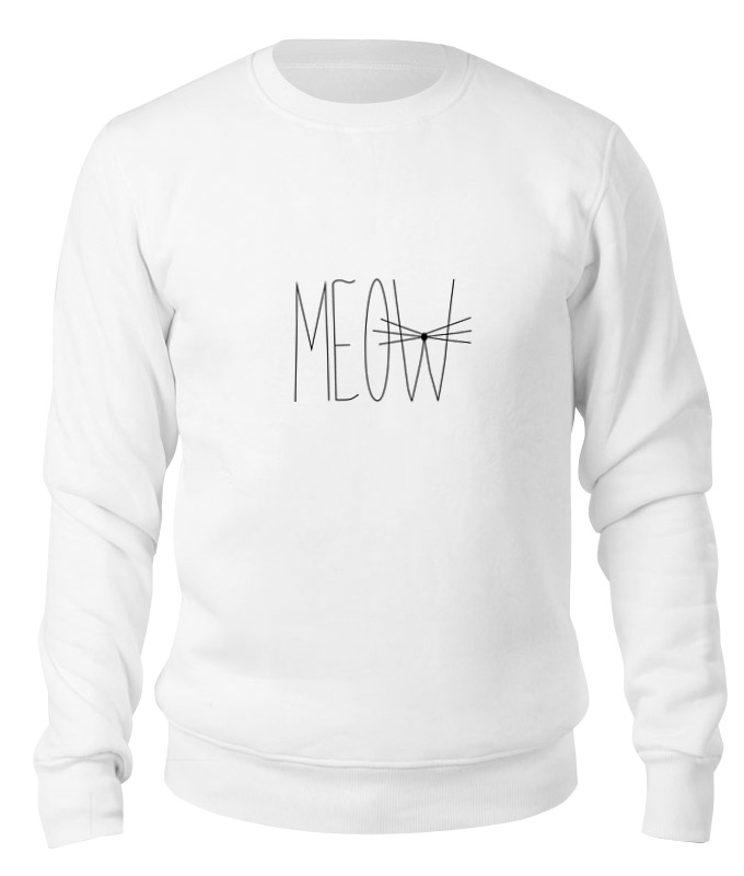Свитшот унисекс Printio Meow-meow :) белый L