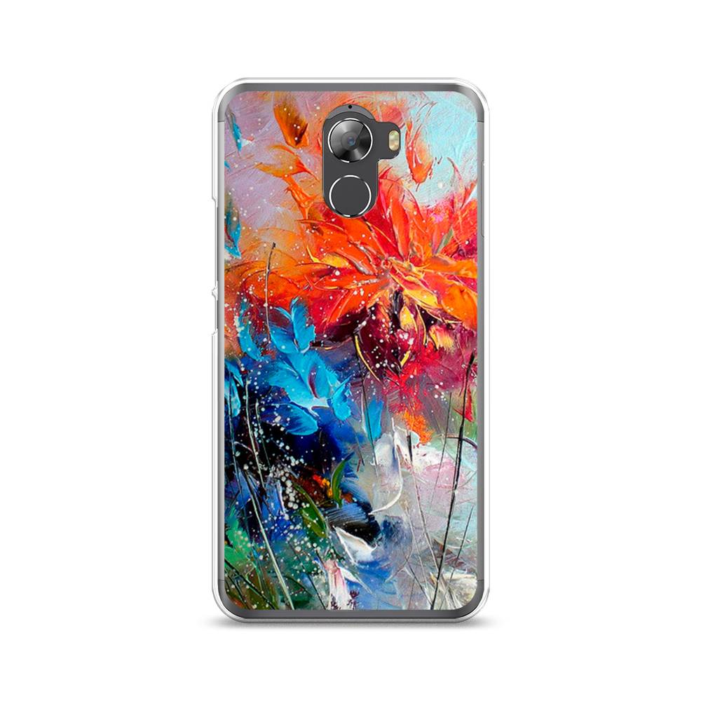 

Чехол на Wileyfox Swift 2 "Абстрактные цветы", Оранжевый;синий, 210350-4