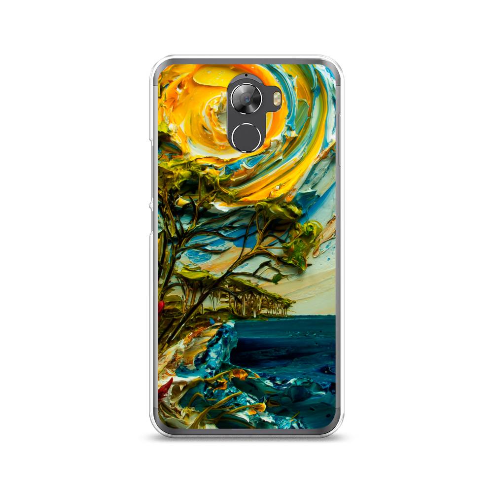 

Чехол на Wileyfox Swift 2 "Солнце живопись", Желтый;синий, 210350-4