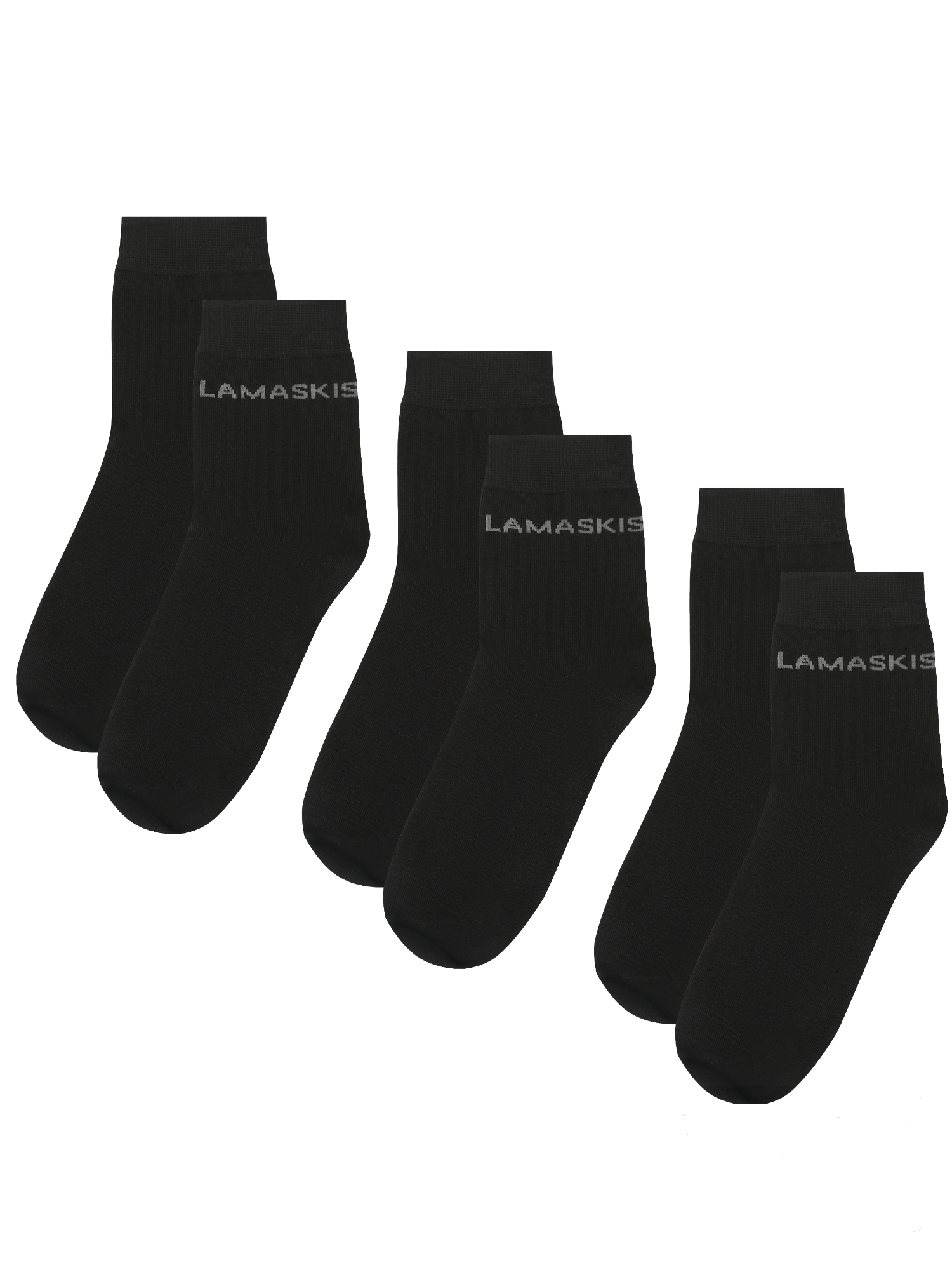 Носки унисекс LAMASKIS socks-classic-x3 черные 42-45