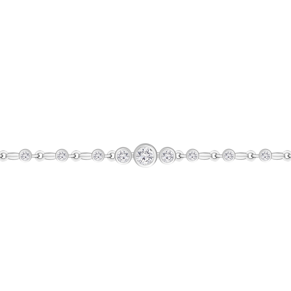 

Браслет из серебра с фианитом р. 19 Aquamarine 74374А_925_р, 74374А_925_р