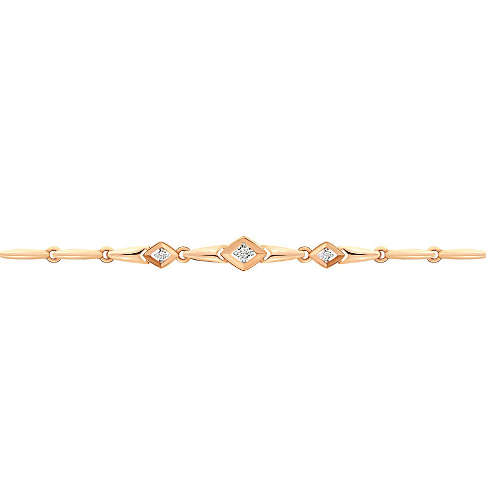 

Браслет из серебра с фианитом р.  Aquamarine 74373А_925_з, 74373А_925_з