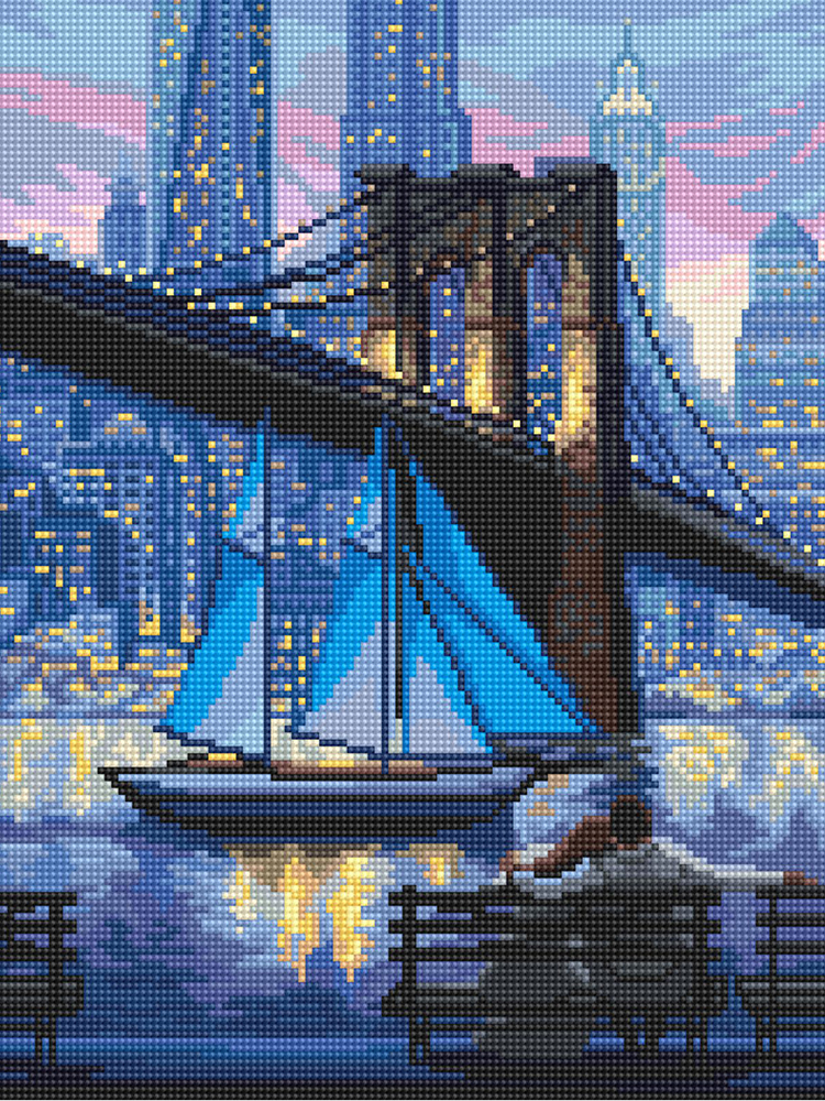 Мозаики Фрея Бруклинский мост, 30х40 см ALVK-37