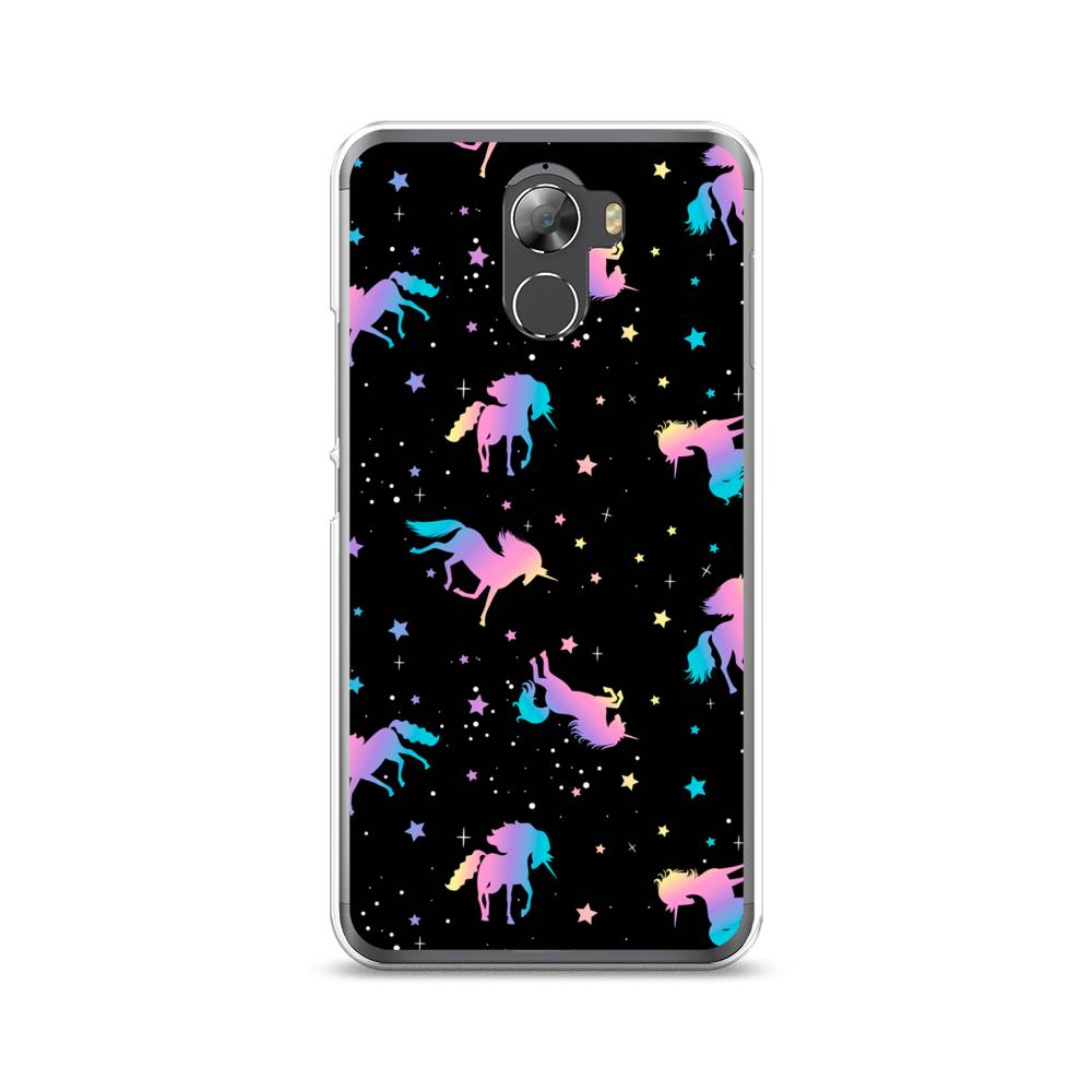 

Чехол на Wileyfox Swift 2 "Единороги градиент", Черный;розовый;голубой, 210350-1