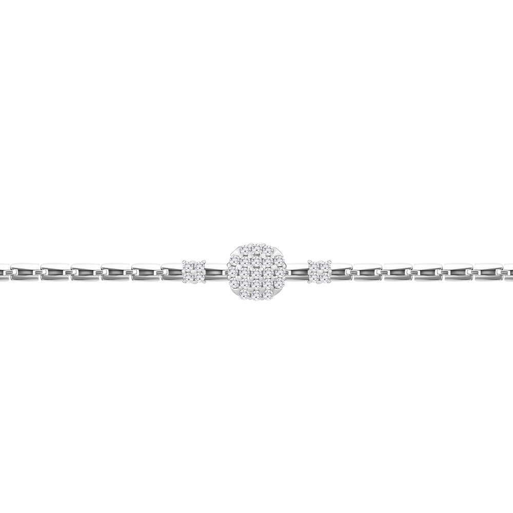 

Браслет из серебра с фианитом р. 18 Aquamarine 74359А_925_р, 74359А_925_р