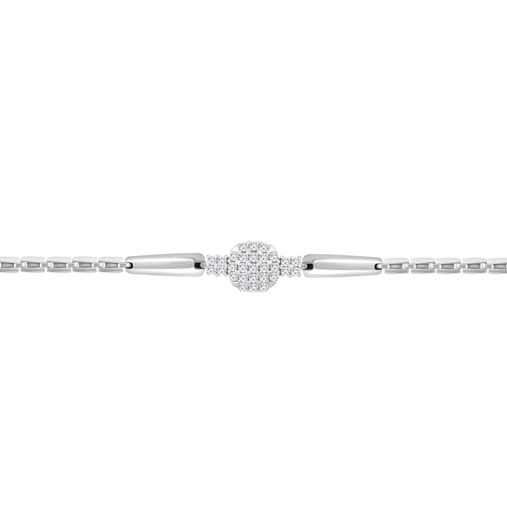 

Браслет из серебра с фианитом р. 17 Aquamarine 74358А_925_р, 74358А_925_р