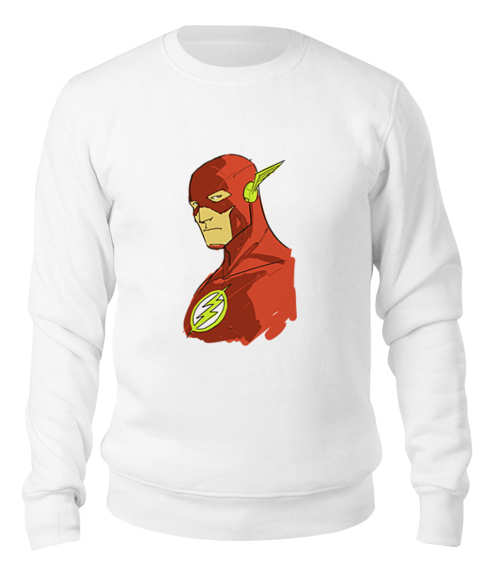 

Свитшот унисекс Printio Flash (молния) белый S, Flash (молния)