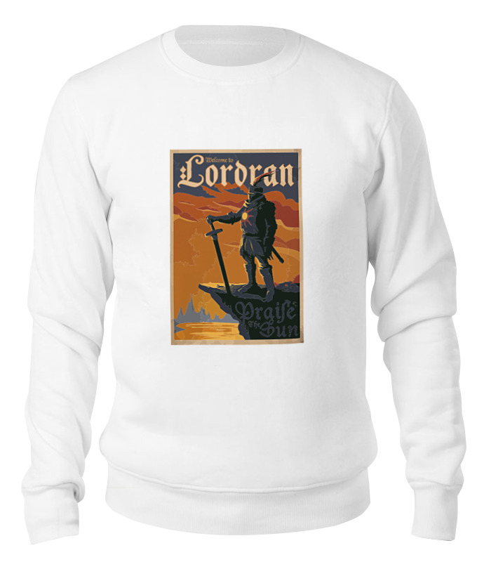 

Свитшот унисекс Printio Lordran poster белый S, Lordran poster