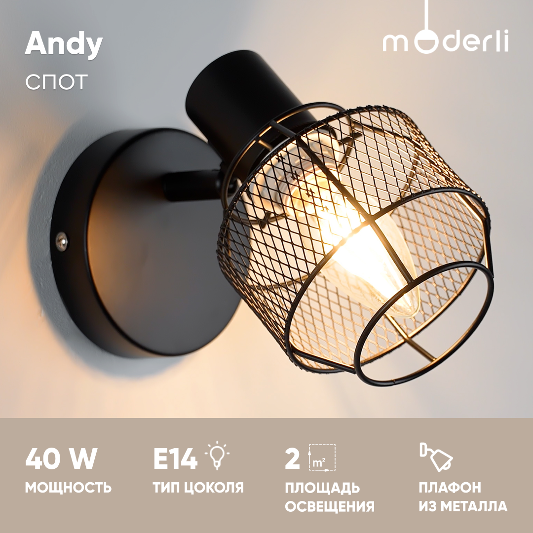 Спот Moderli V10940-W Andy