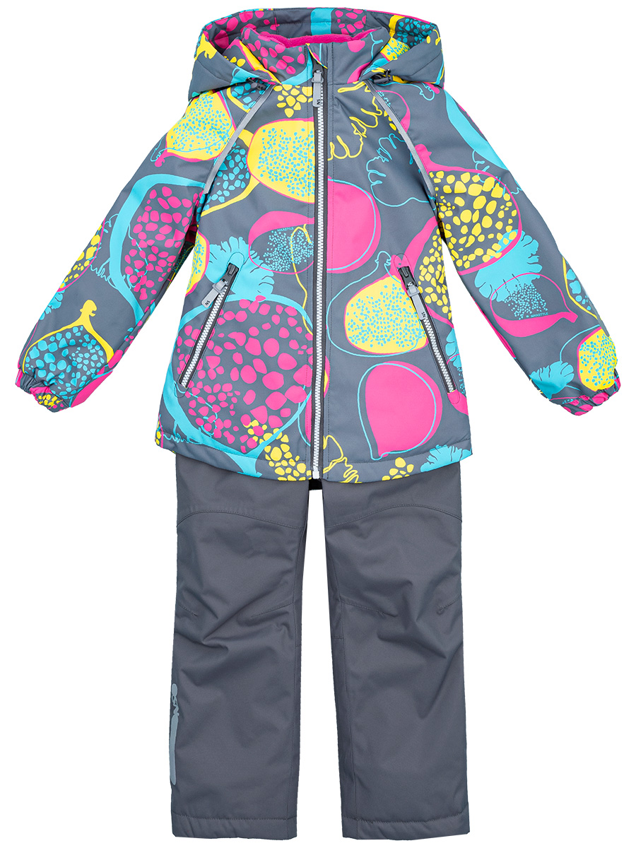 

Комплект верхней одежды детский NIKASTYLE 7м2222 цв. серый; розовый р. 122, 7м2222