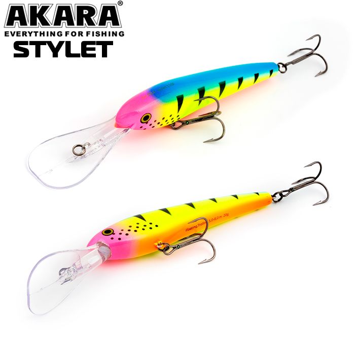 

Воблер Akara Stylet 90F 16 гр 4/7 oz 3,5 in A124, Разноцветный, Stylet
