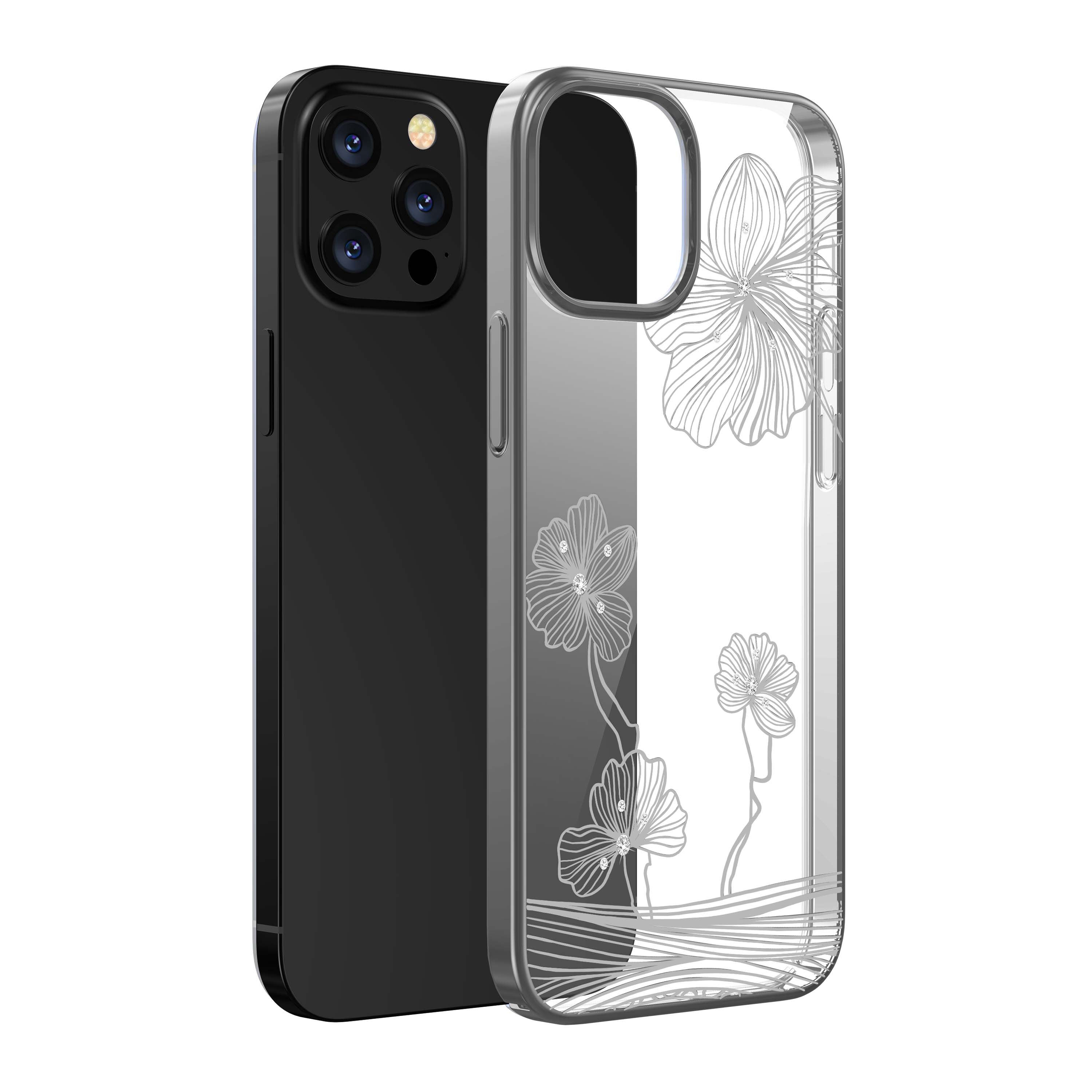 фото Чехол devia crystal flora case для iphone 13 pro max - silver