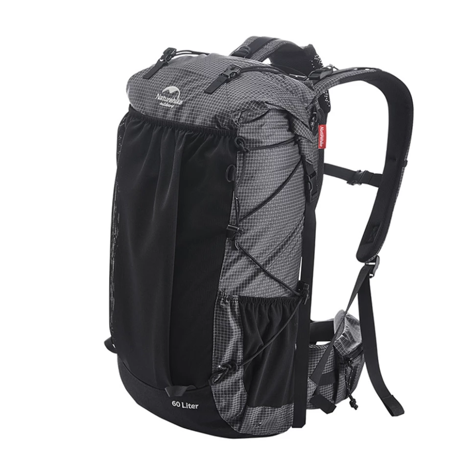 

Рюкзак Naturehike Rock Series NH19BP095 60L+5L с рамой, dyneema, черный, 6927595761649, NH19BP095