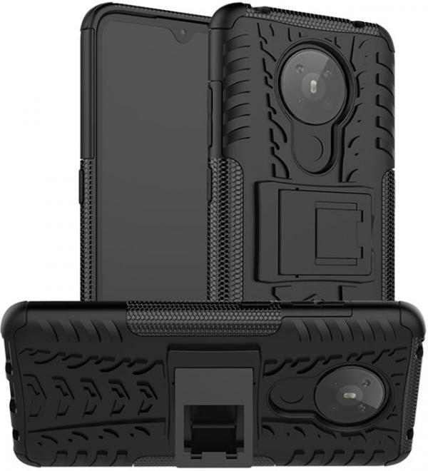 фото Чехол для nokia 5.3 hybrid case (черный) gsmin