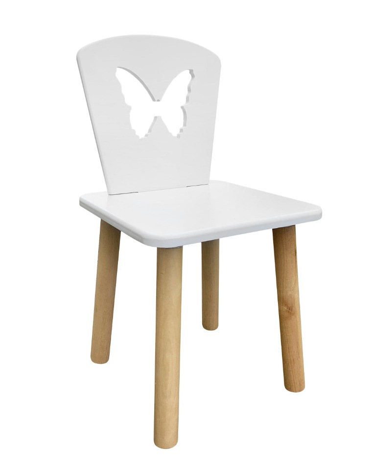 фото Детский стул русэкомебель бабочка белоснежный