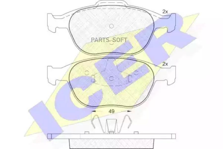 

Колодки Передние Ford Turneo /Connect Icer 181537 Icer арт. 181537