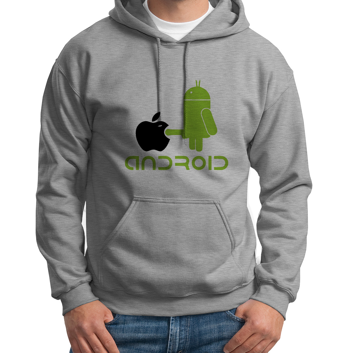 

Худи унисекс CoolPodarok android андройд серое 48 RU, S0113183