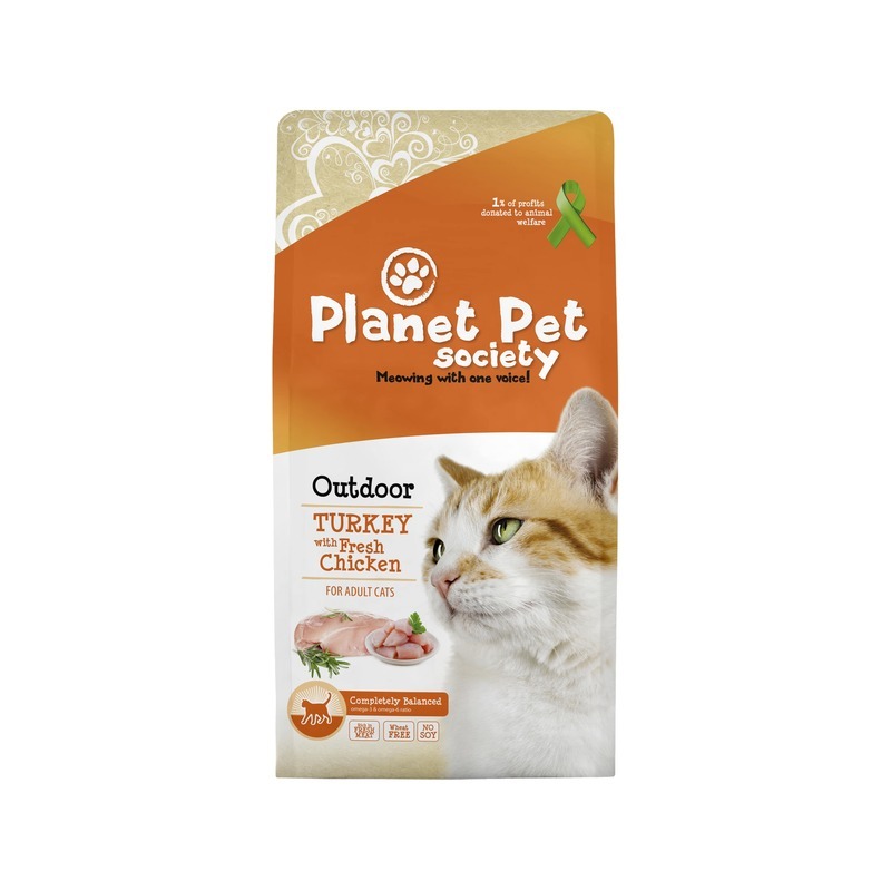 фото Сухой корм для кошек planet pet outdoor turkey, индейка, 7кг