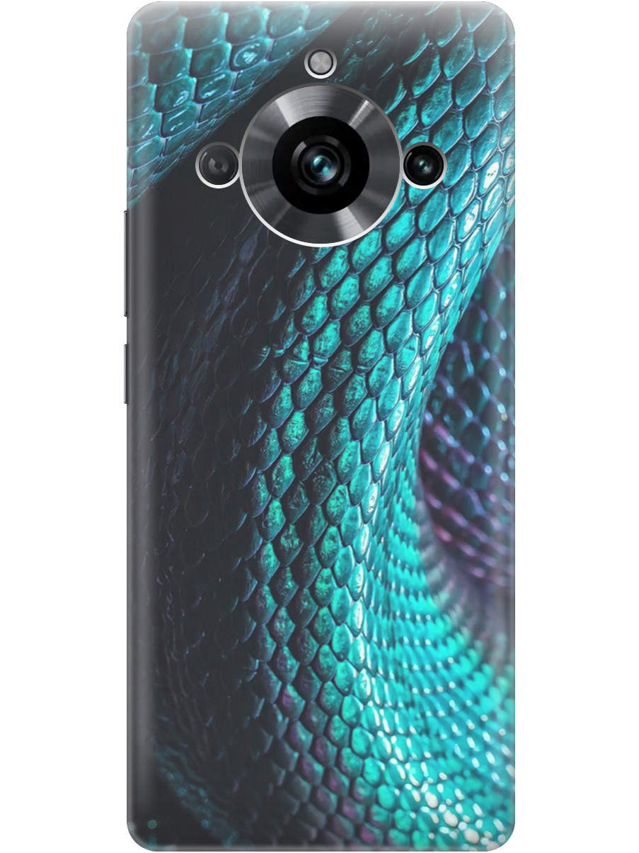 

Силиконовый чехол на Realme 11 Pro/11 Pro+ с принтом "Переливающаяся змея" прозрачный, Зеленый;синий, 20000172