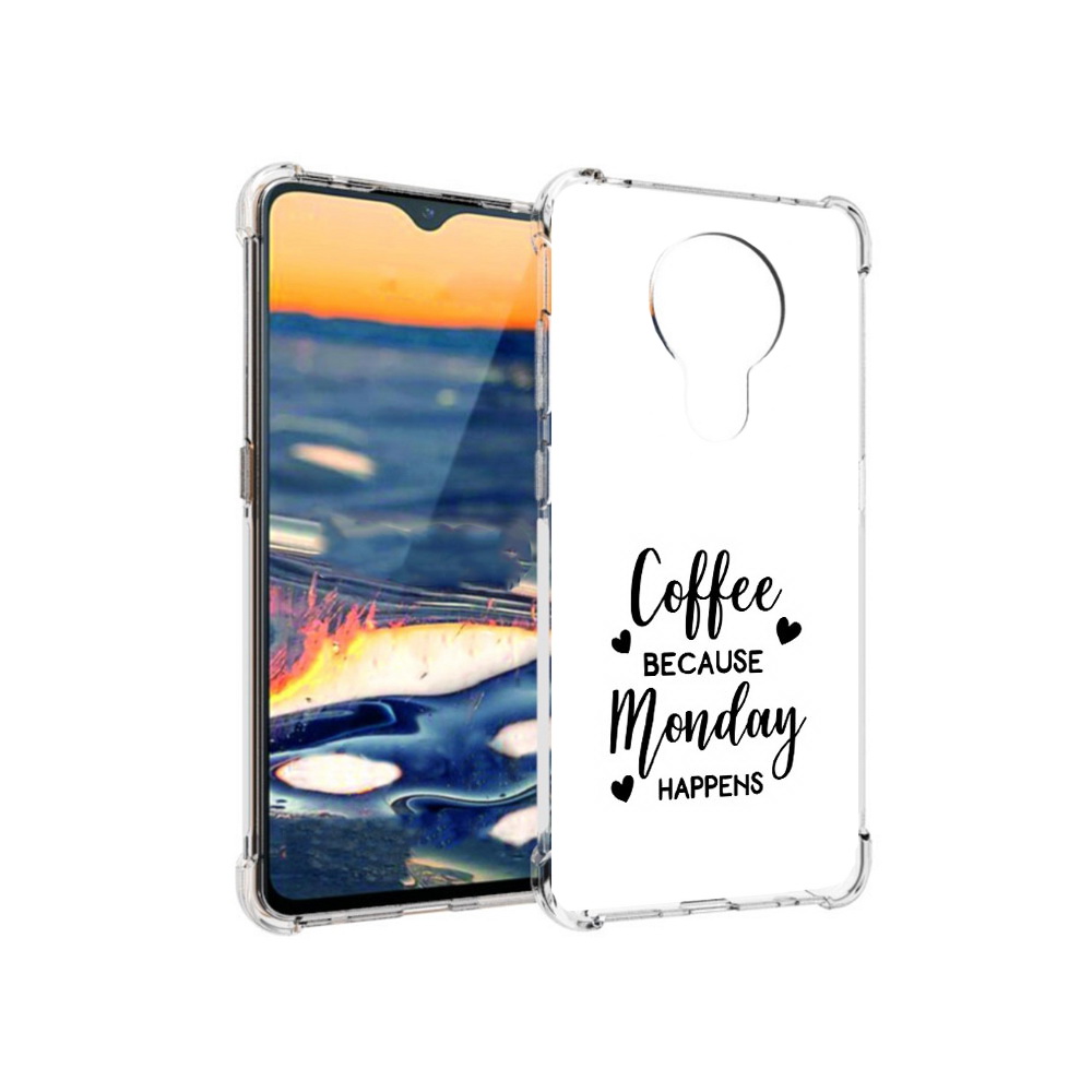 

Чехол MyPads Tocco для Nokia 5.3 кофе и понедельник стал счастливым (PT227052.106.402), Прозрачный, Tocco