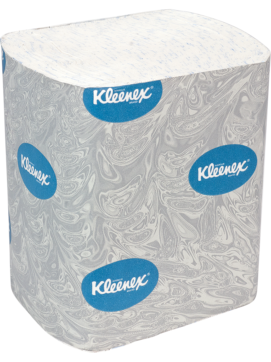 Бумага туалетная листовая Kimberly-Clark с голубым тисн. 2-сл 200 лист/уп 186х110 мм 1 шт.