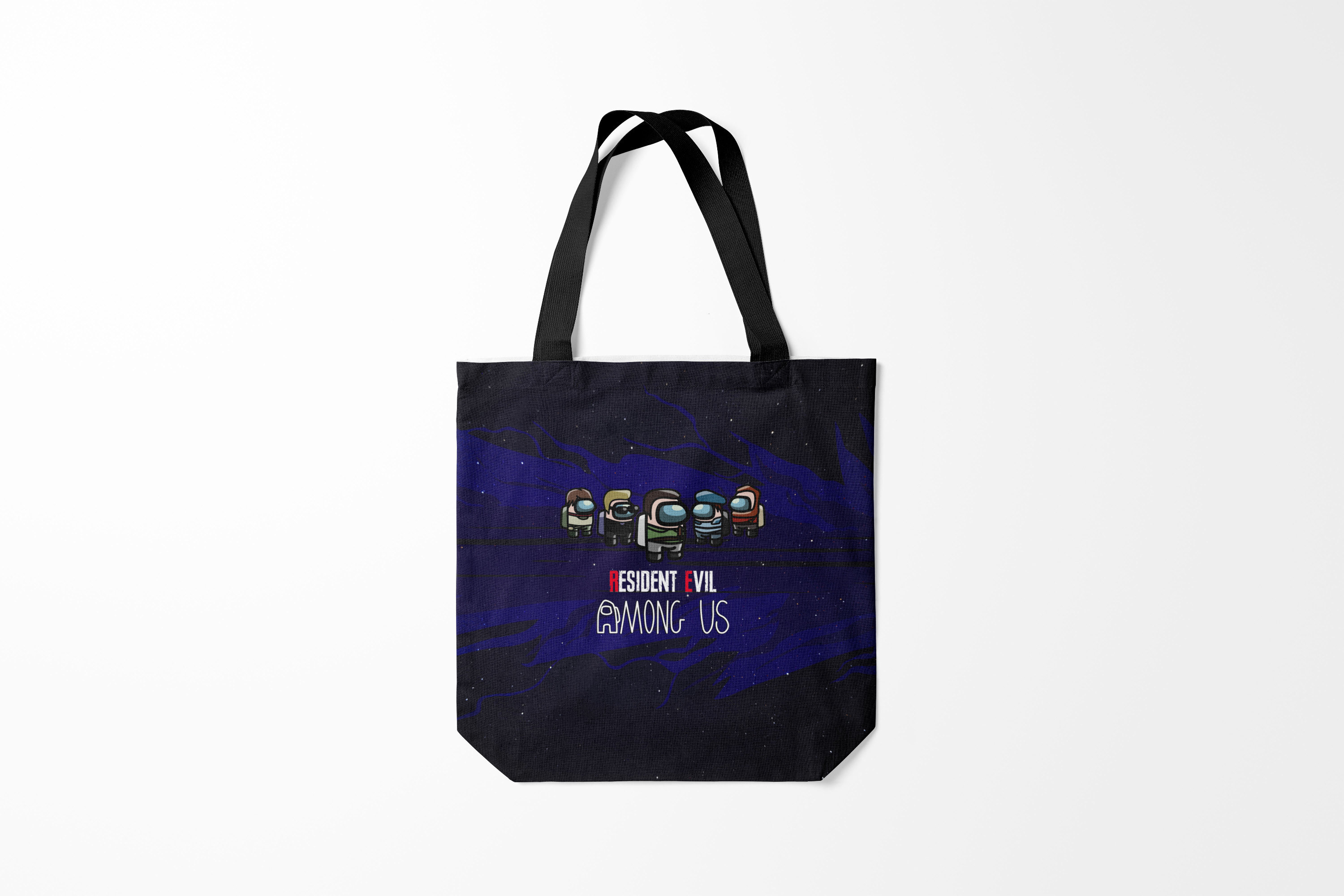 

Сумка шoппер унисекс Burnettie Among us x Resident Evil, черный, Among us x Resident Evil