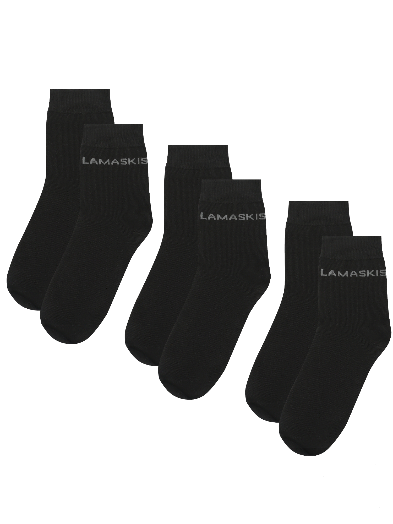 

Носки унисекс LAMASKIS socks-classic-x3 черные, Черный, socks-classic-x3