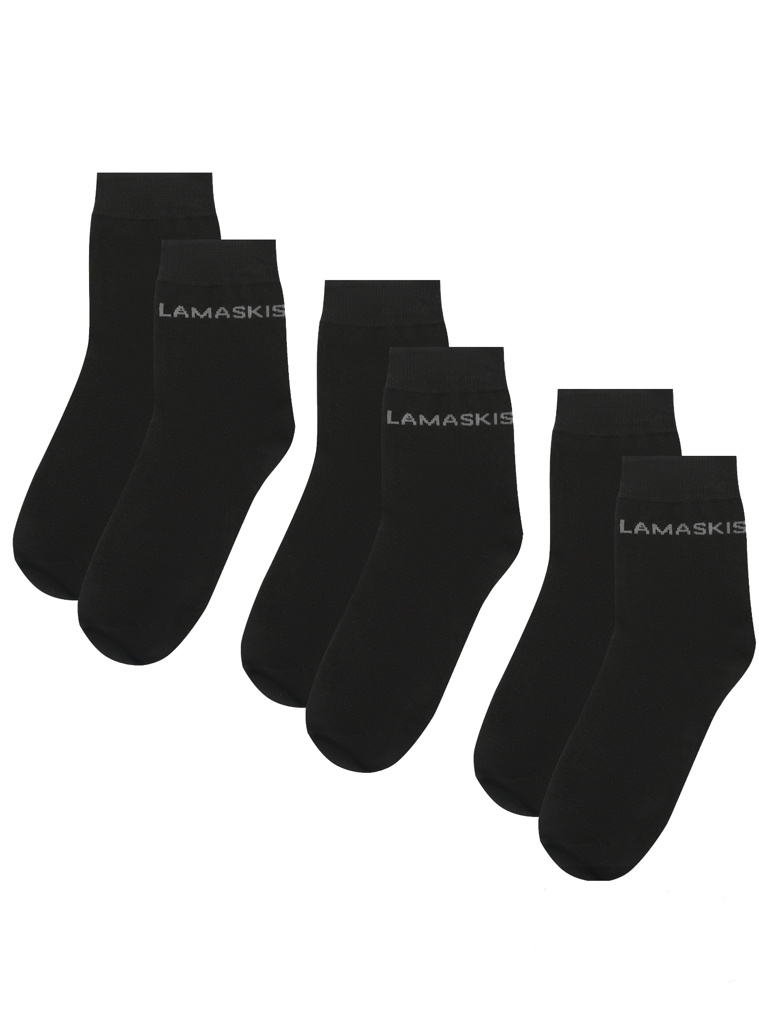 Носки унисекс LAMASKIS socks-classic-x3 черные 34-37