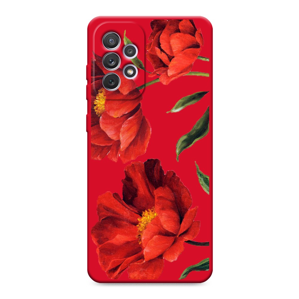 

Чехол Awog на Samsung Galaxy A73 "Красные маки", Красный, 2104653-1