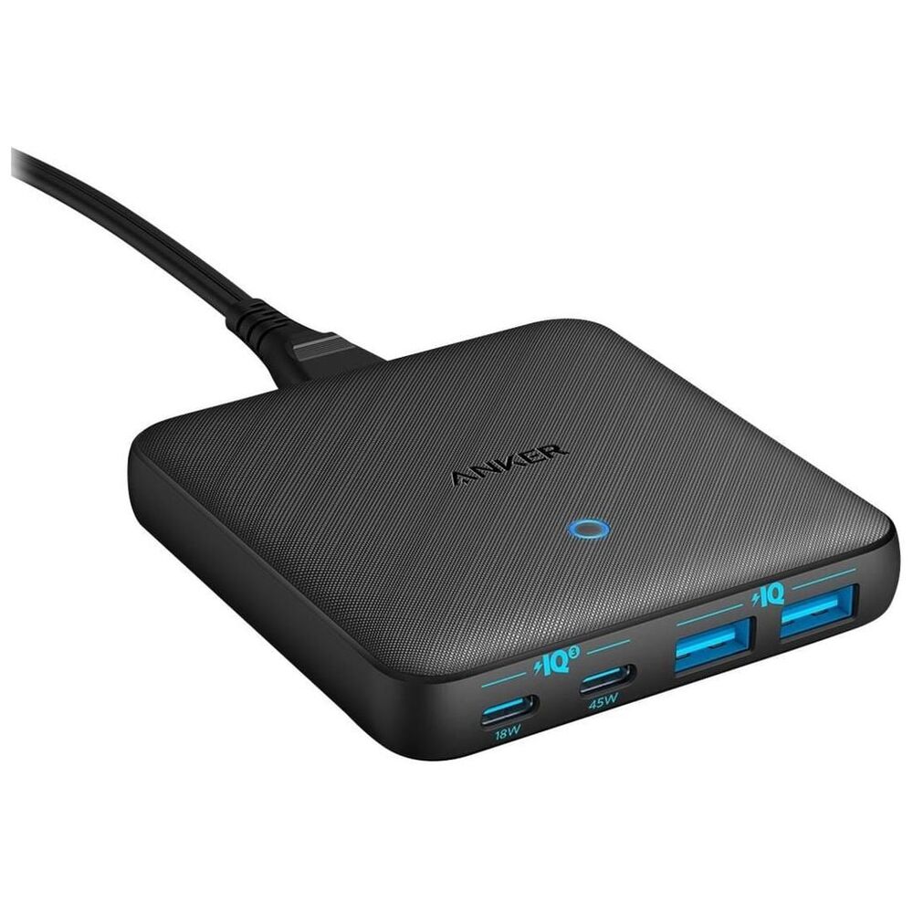 фото Сетевое зарядное устройство anker отсутствует 2xusb, 2xusb type-c 3 а черный